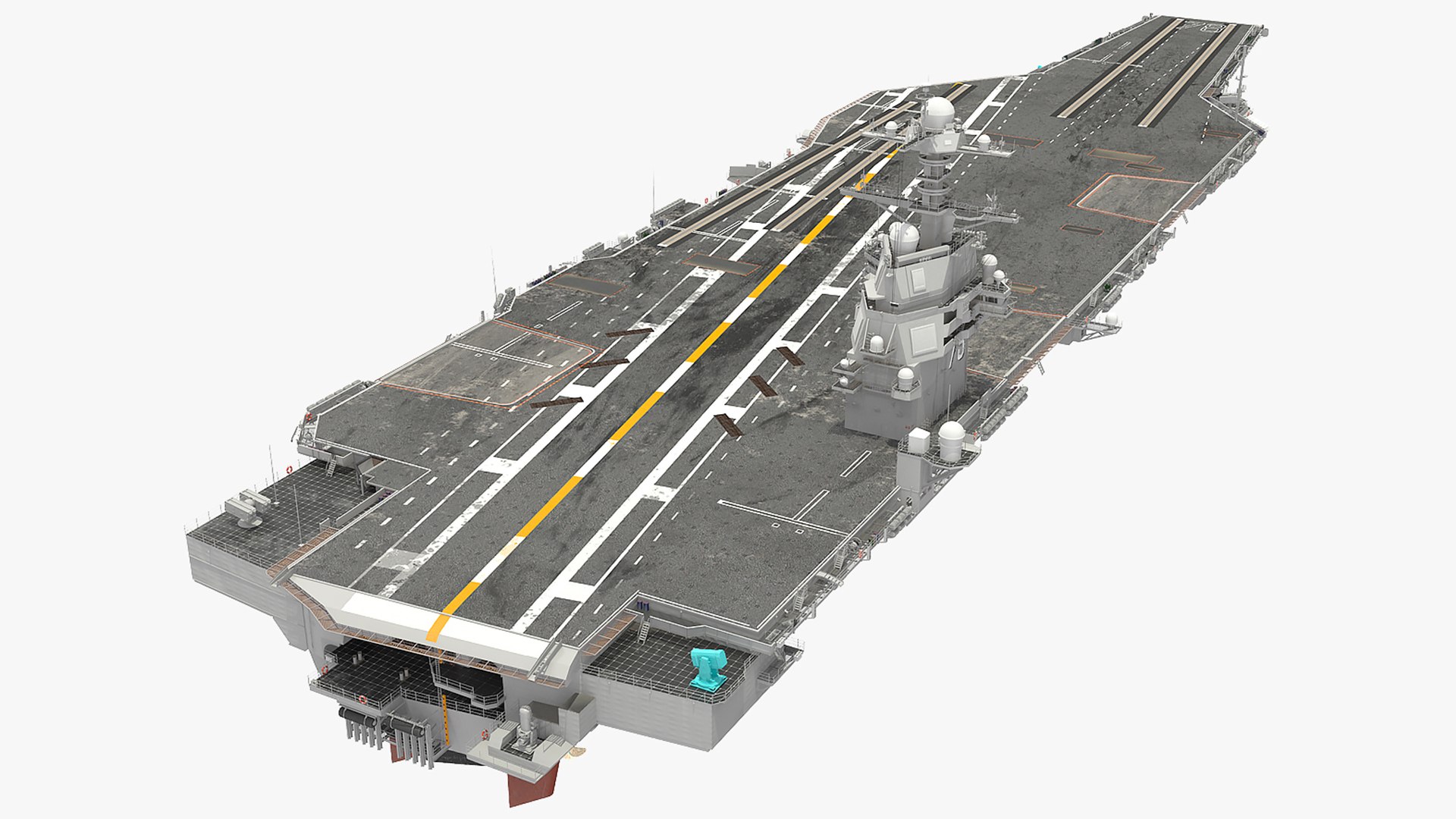 USS Gerald Ford Aircraft Carrier Rigged 3D model preview