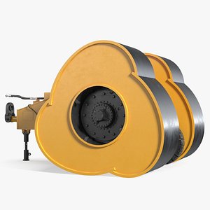 3D model Impact Compactor Roller Rigged