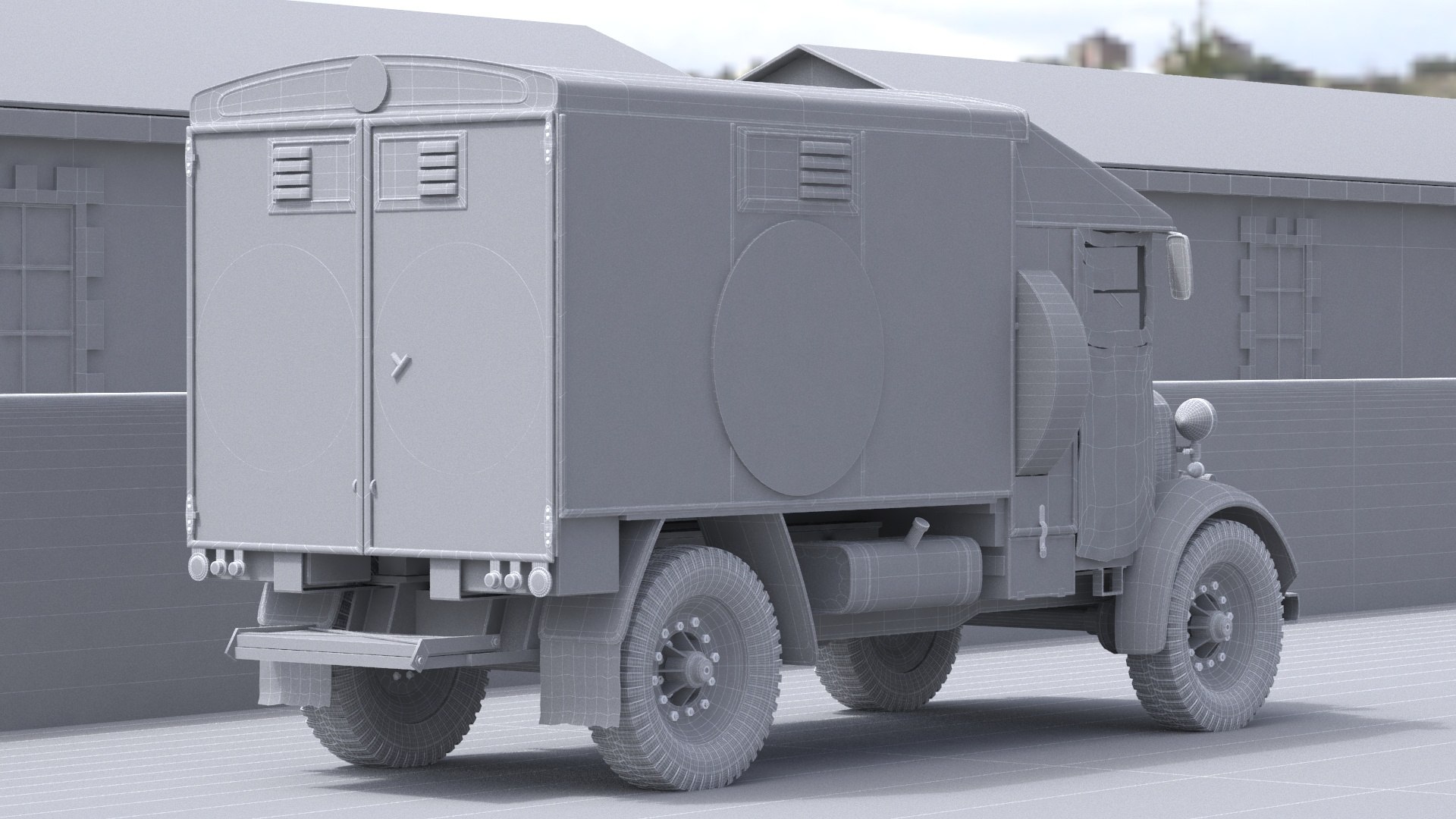 3D Model 2 Wwii Ambulance - TurboSquid 1360748