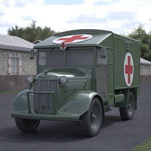 3D model 2 wwii ambulance