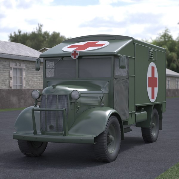 3D Model 2 Wwii Ambulance - TurboSquid 1360748