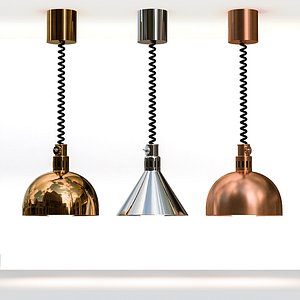 3D restaurant heat lamp hatco model