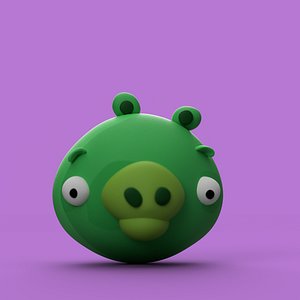 Green Pig Angry Birds Style