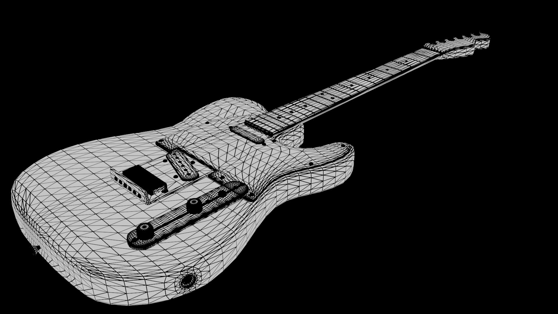 3D Fender Telecaster Electric Guitar Model TurboSquid 2032326