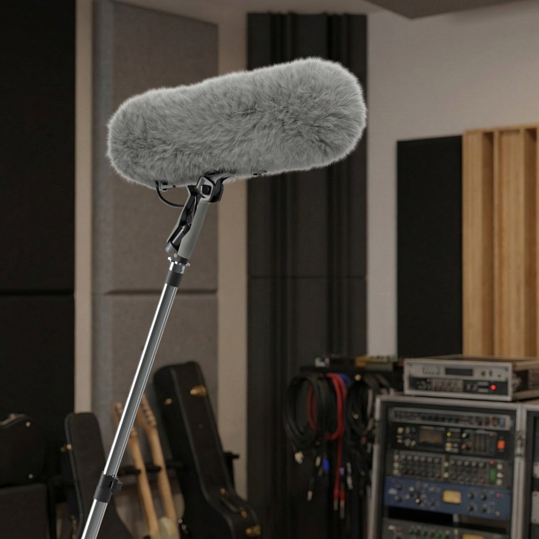 RODE PYLE Professional Boom Microphone with Furry Windshield Fur