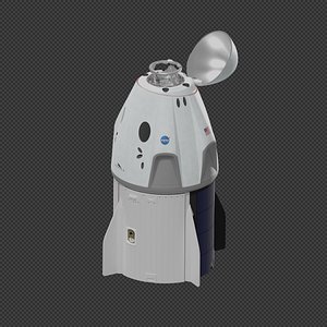 Crew Dragon Spacecraft 3D model