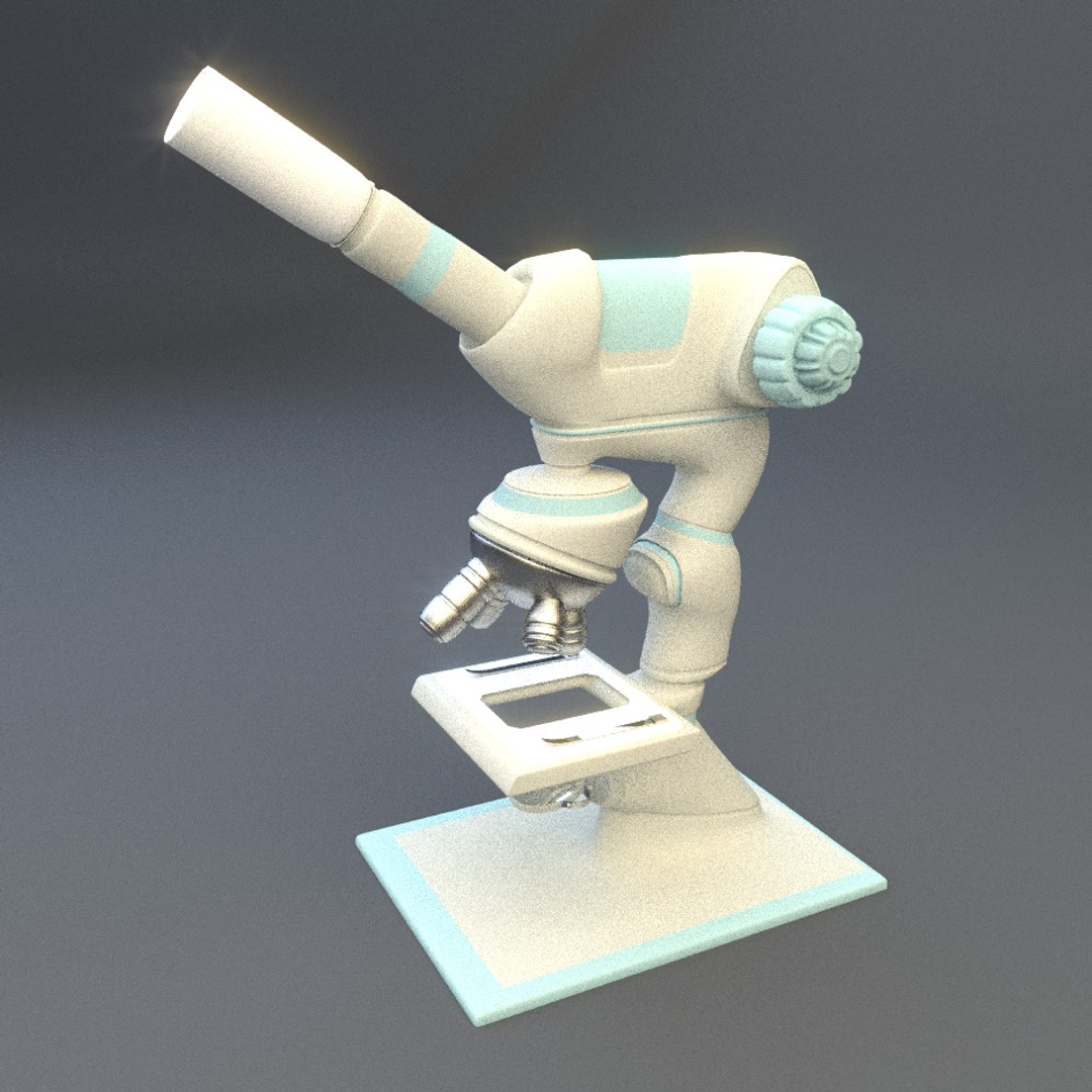 3d Model Concept Microscope Micro