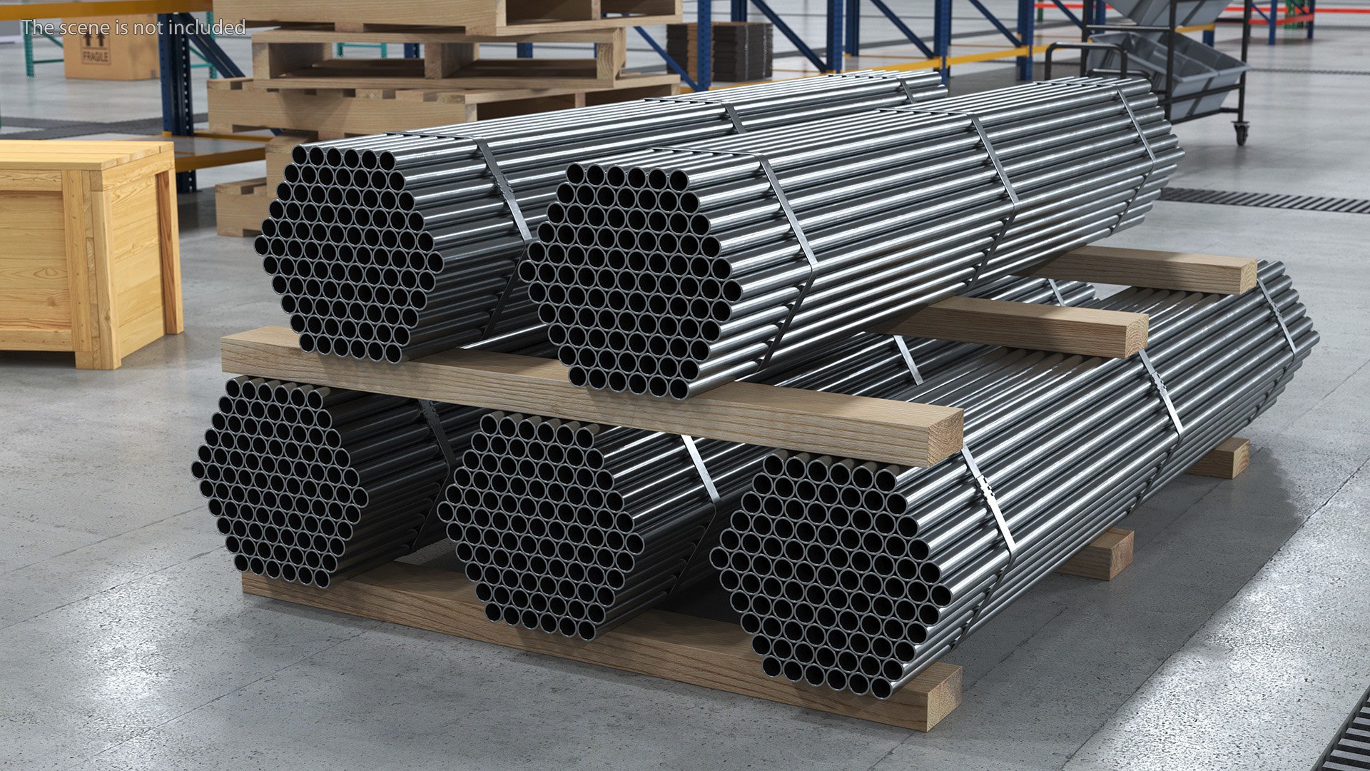 Thin Steel Pipes Bundle 2 Meters 3D Model TurboSquid 2212187