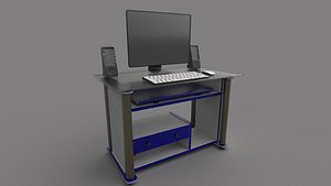 3D model Computer Office Table