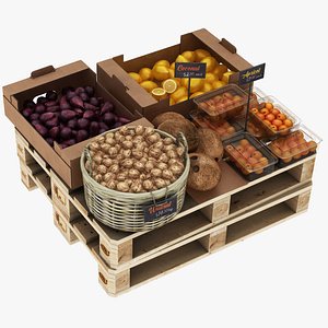 greengrocer rack pallet basket model