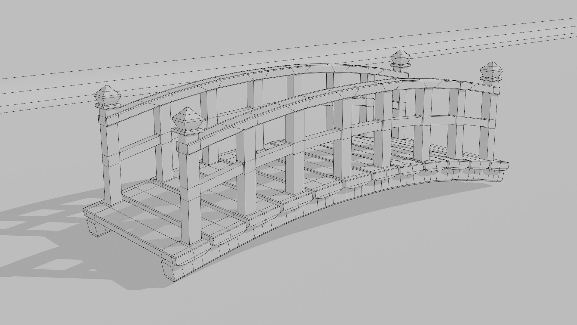 Japanese bridge model TurboSquid 2159043