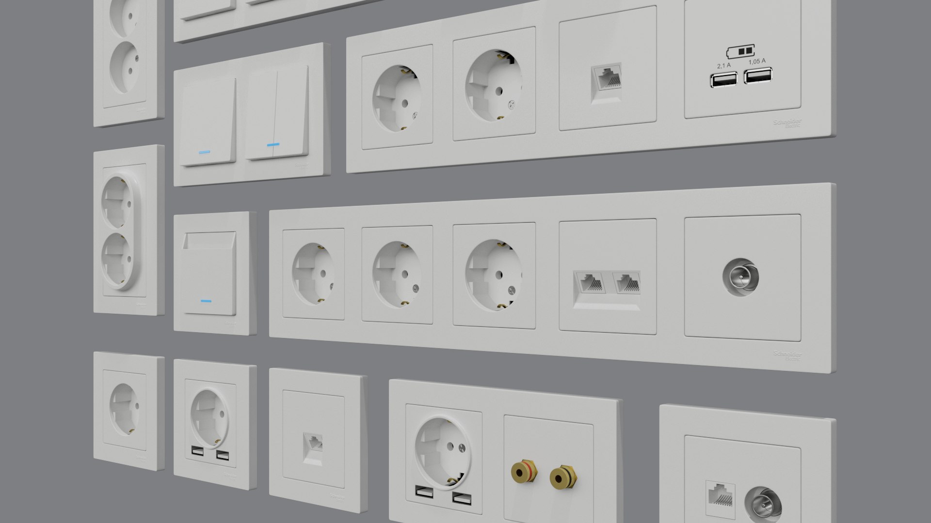 Schneider Electric Atlas Design Electric Furniture 3D Model ...