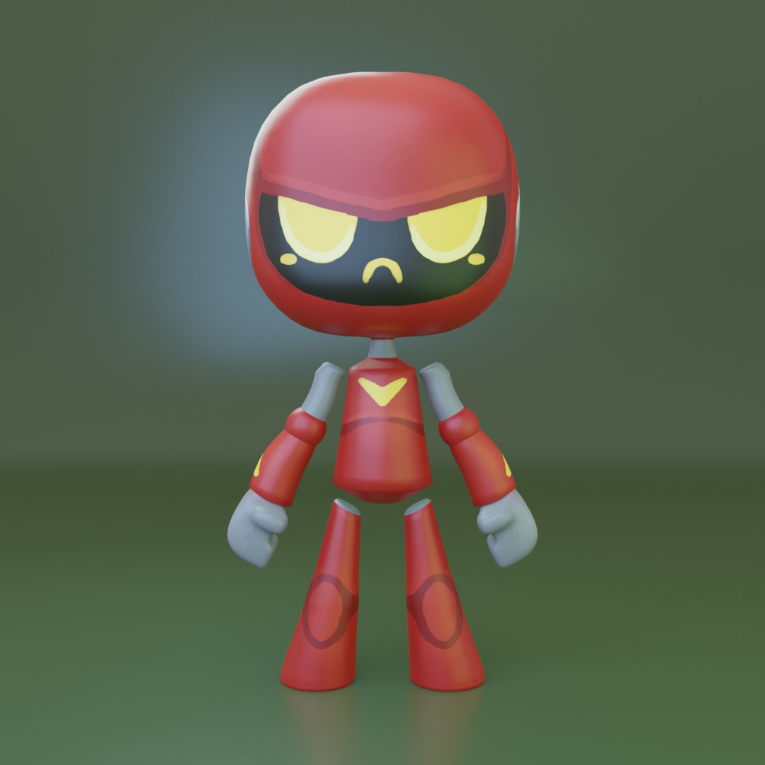 robin of teen titans go 3d rigged textured Low-poly 3D Model