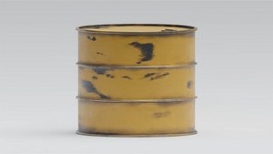Old Yellow Oil Drum model