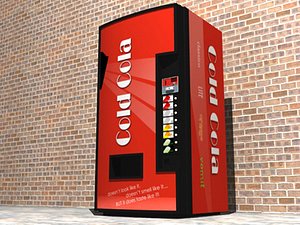 cold cola machine 3d max
