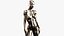 3D Rigged SILVER DROID Female