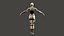 3D Rigged SILVER DROID Female