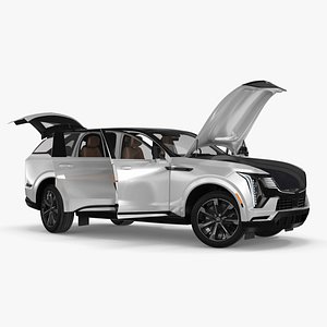 Cadillac Escalade IQ 2025 Summit White Rigged 3D model