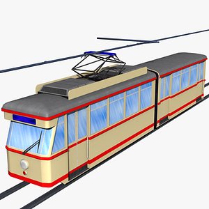 3D historic tram - bremen germany model
