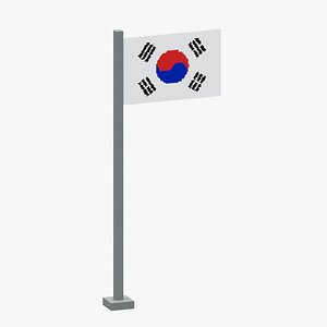 3D South Korea Flag