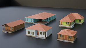 HOUSE PACK LOW POLY ready for unreal engine