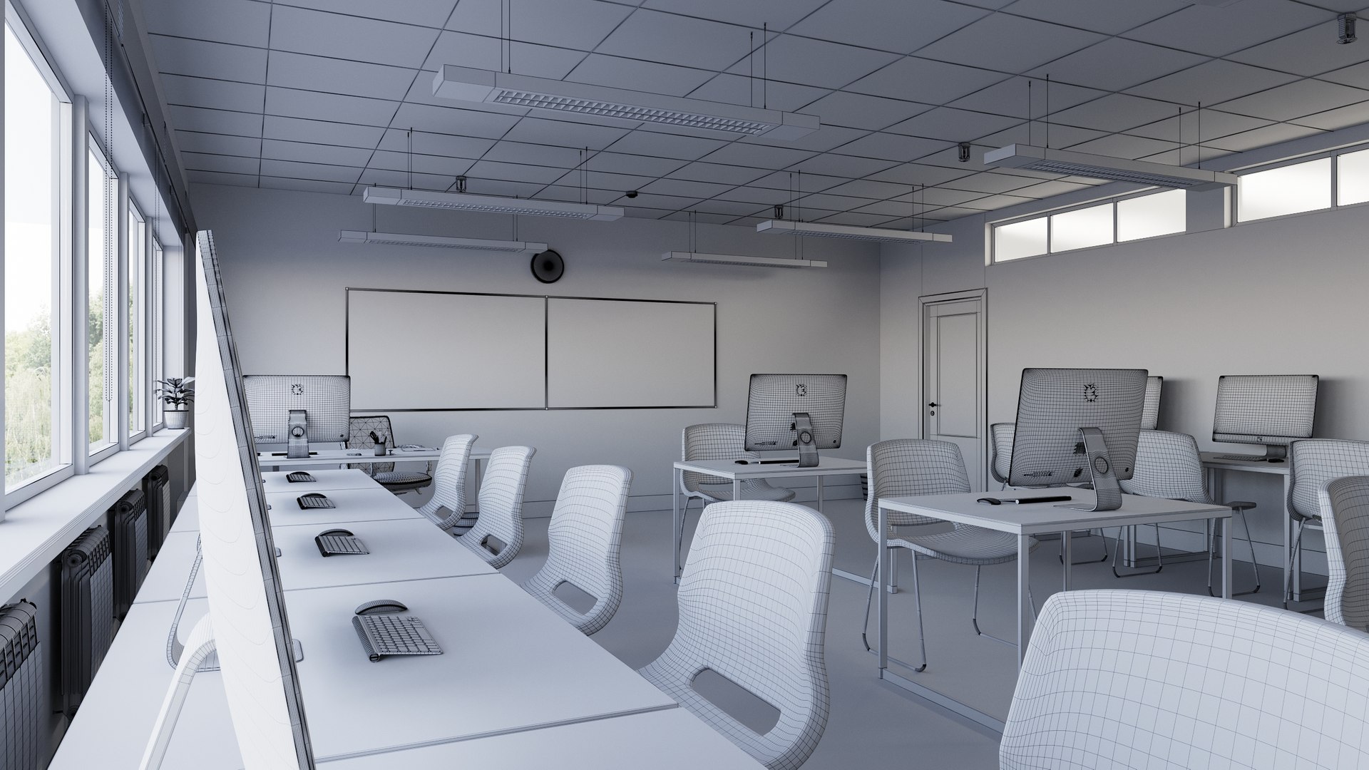 3D Computer Classroom - TurboSquid 1945159