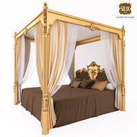 Silik Venre King Size Bed with Canopy