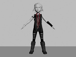 goth punk toon 3D model