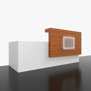 Modern Wooden Reception Desk