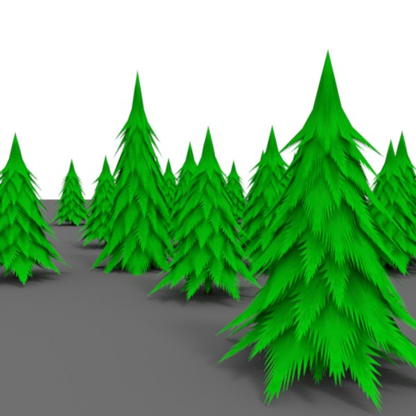 3D pine tree cartoon - TurboSquid 1335195
