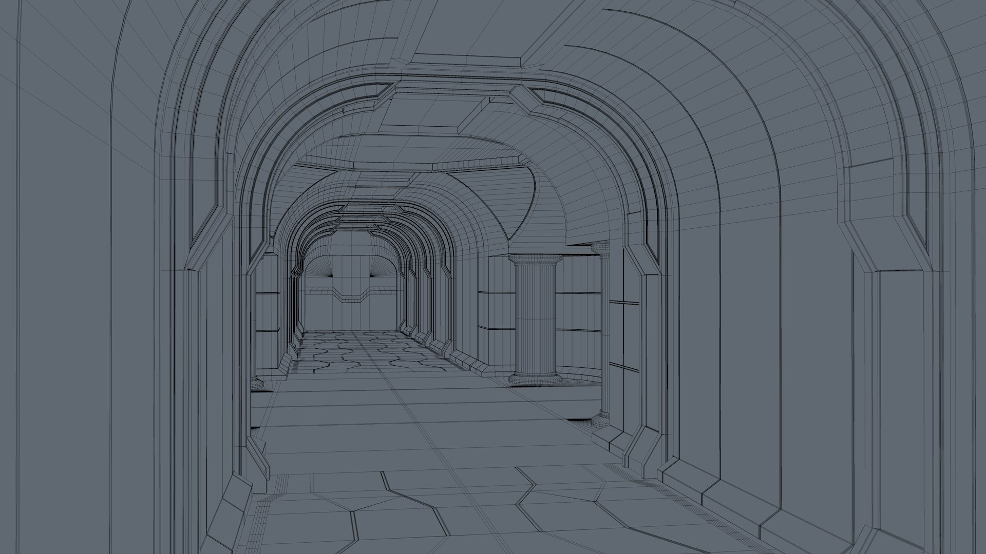 3D Model Sci Fi Corridor - TurboSquid 2375373