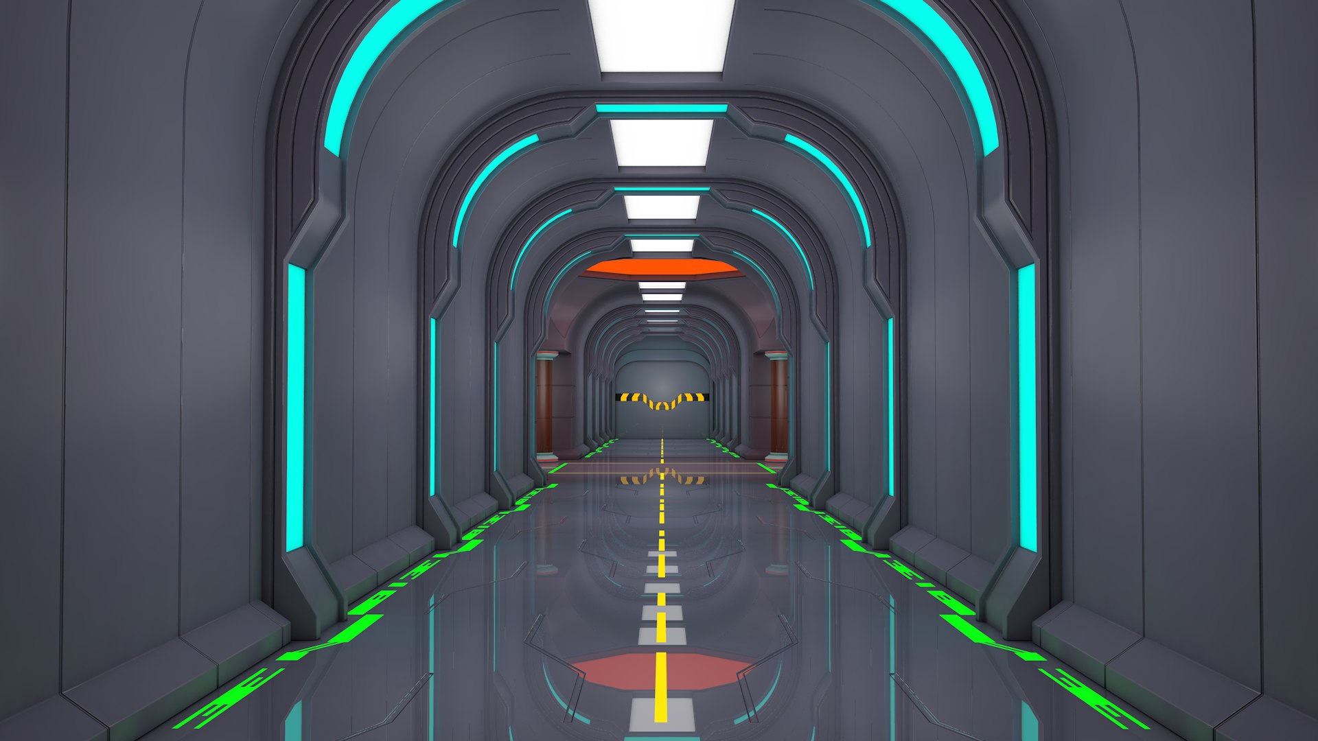3D Model Sci Fi Corridor - TurboSquid 2375373