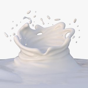 3D milk splash model