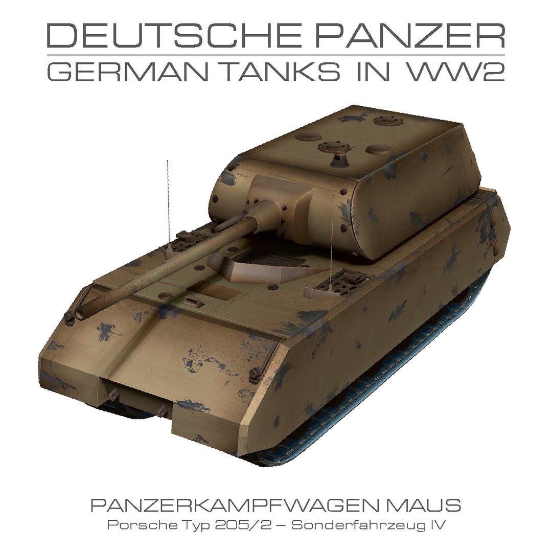 3d Maus - German Tank Model