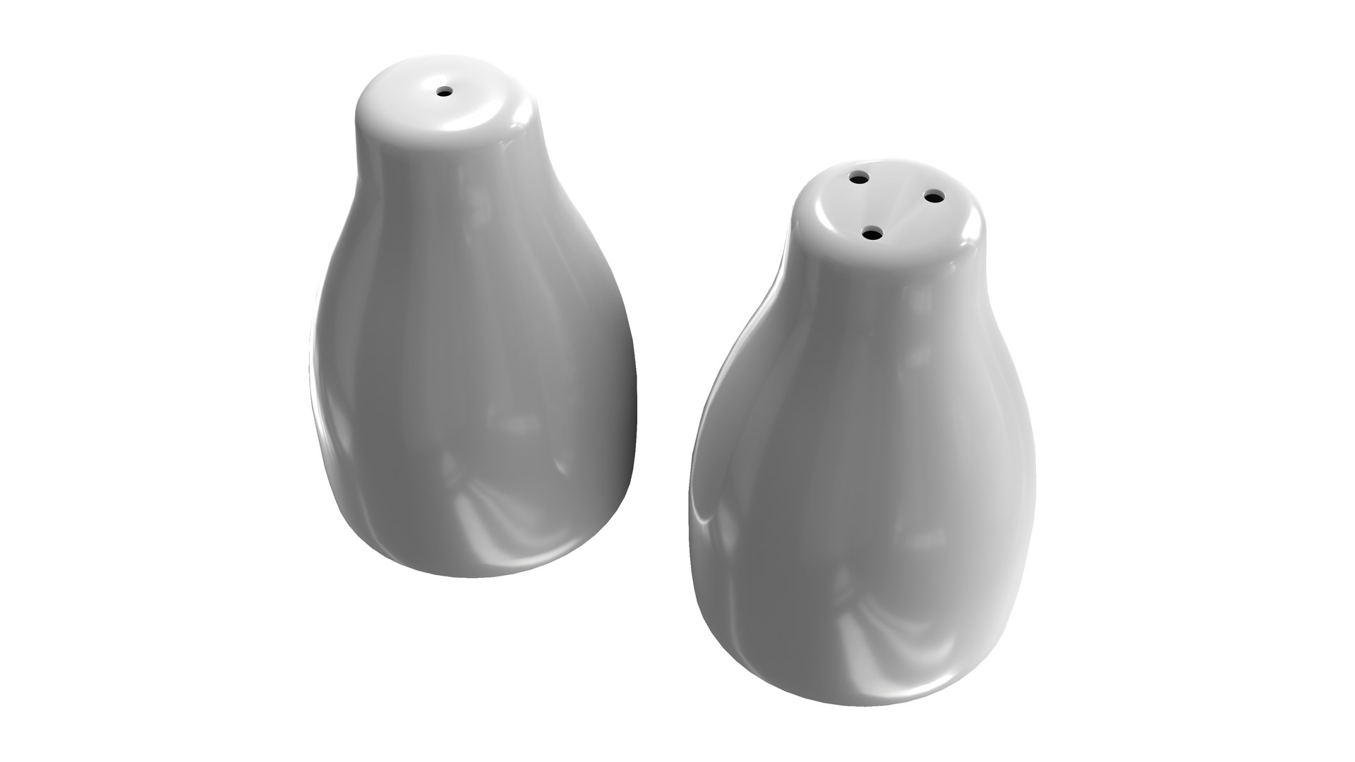 Salt Pepper Pots Model 3D TurboSquid 2094006