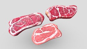 Raw Steak Pack 3D model