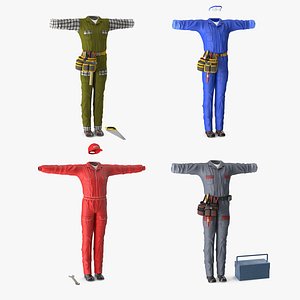 workman uniforms 2 3D model