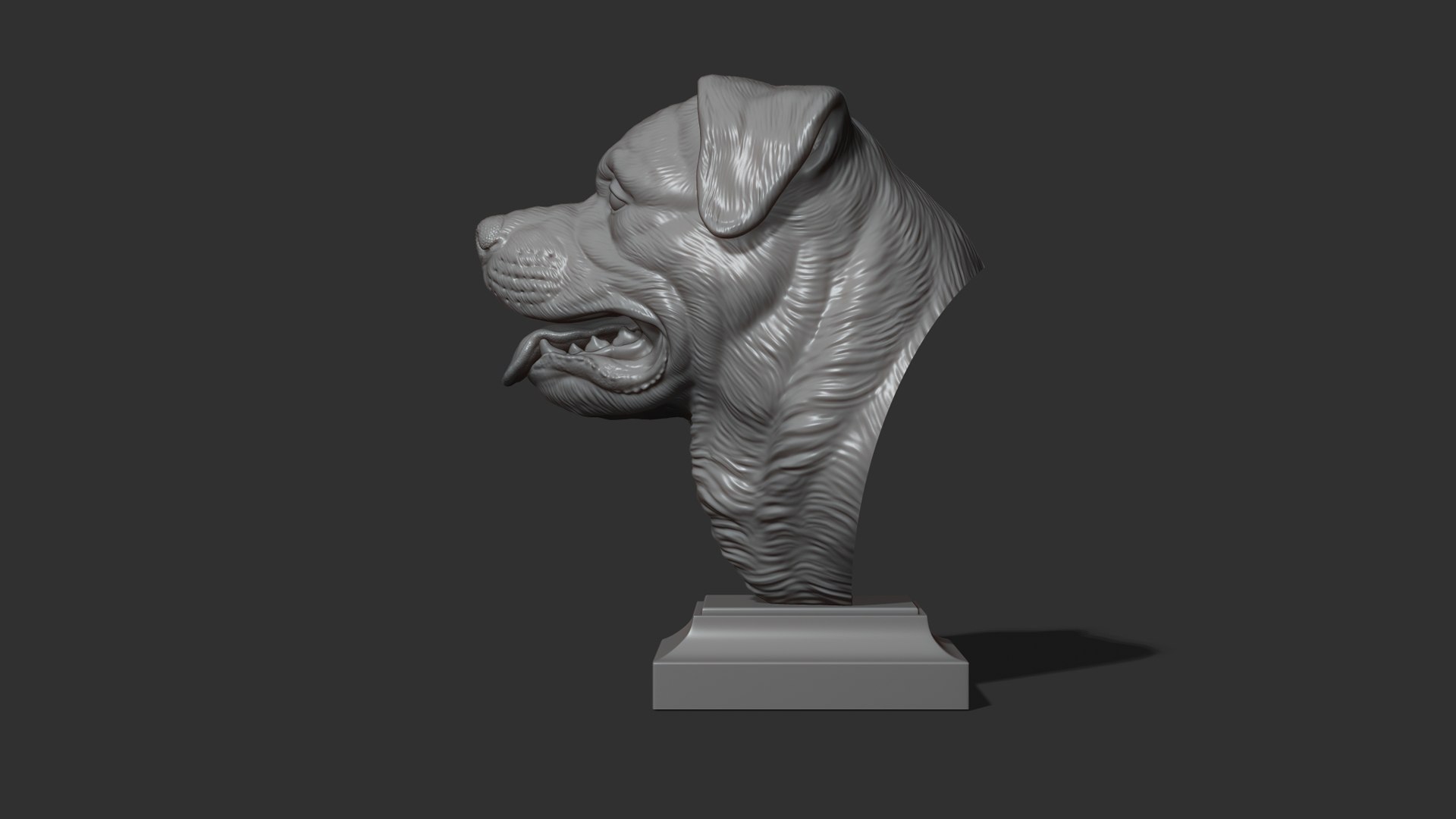 Rottweiler Gloomy Bust Model - TurboSquid 2213772