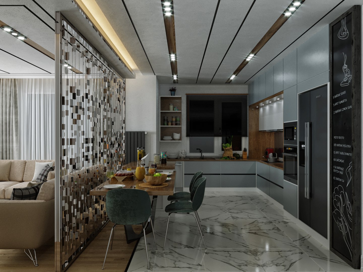 3D Kitchen Living Room - TurboSquid 1506252