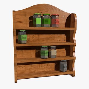 Spice Rack With Spices