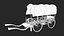 Modèle 3D low-poly d'un chariot médiéval