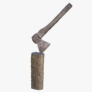 3D Axe with firewood