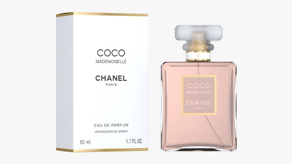 modelo 3d Perfume Chanel Coco Mademoiselle Con Caja - TurboSquid 1875856