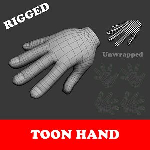 toon hand rigged 3D