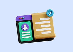 Approve Profile Icon illustration model