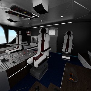 3D airbus airplane cockpit interior model