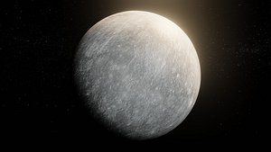 3D model photorealistic mercury 8k planet