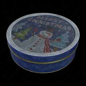 3D Gift Packaging-Christmas Gift Tin-PBR Low-poly 3D model model