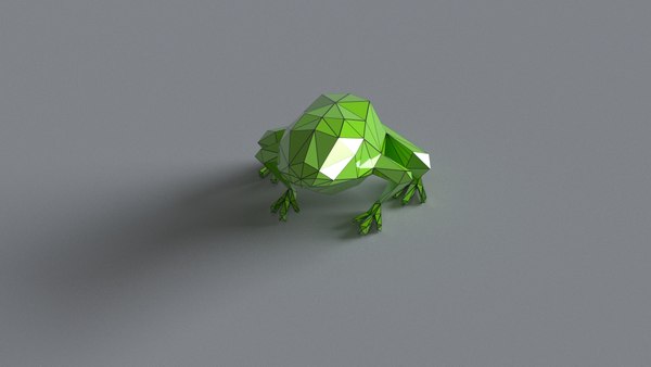 modelo 3d Rana lowpoly modelo de impresión 3D Low-poly modelo 3D ...