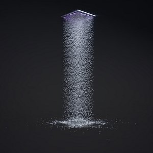 shower rain 3d model